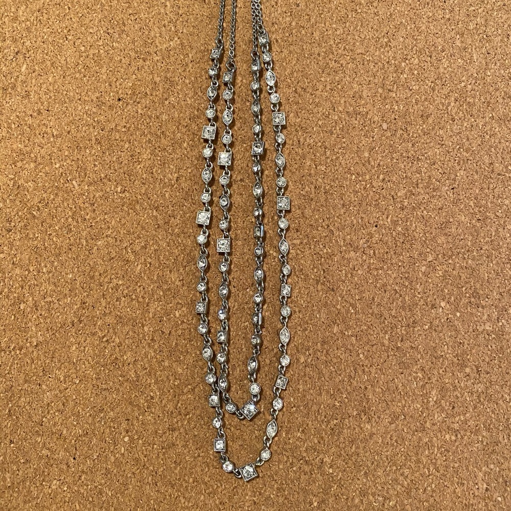 Vintage Givenchy CZ double strand necklace